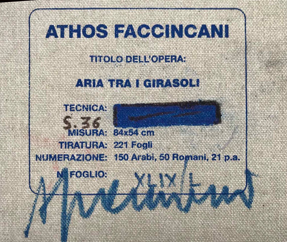 Athos Faccincani - Aria tra i girasoli