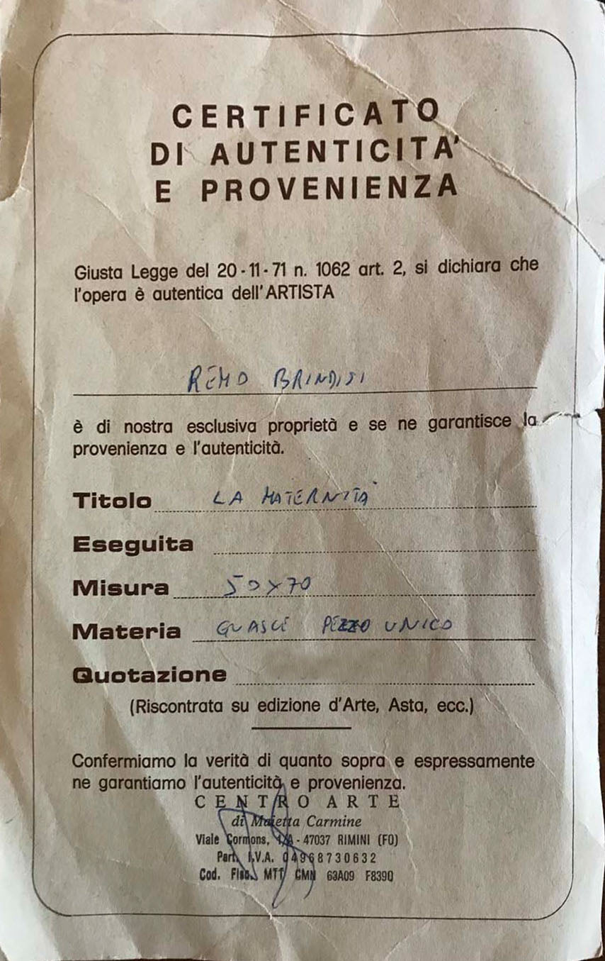 Remo Brindisi - La maternità