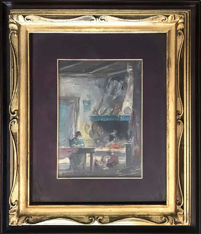 Mario Fattori - Interno di cucina