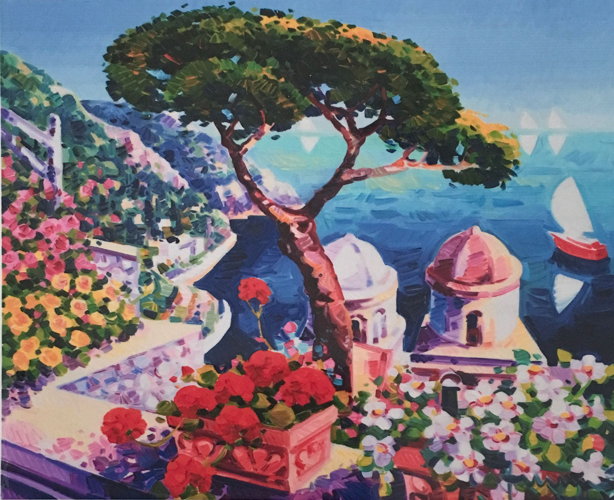 Athos Faccincani - And we who look from the red boat look at Ravello