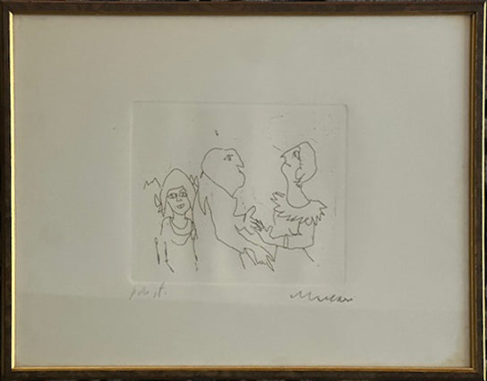 Mino Maccari - Senza titolo (figure)