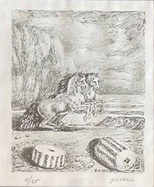 Giorgio De Chirico - Horses on the Aegean Shore