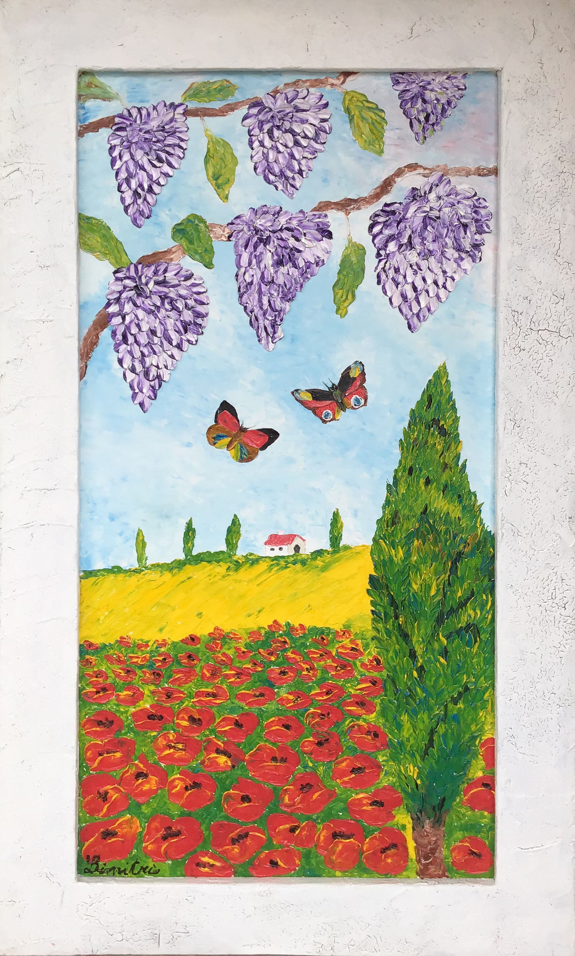 Luigi Dimitrio - Campagna Toscana con Glicine