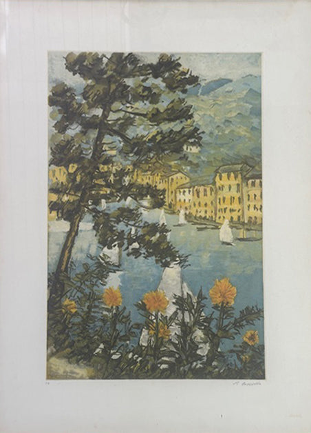 Michele Cascella - Barche a Portofino