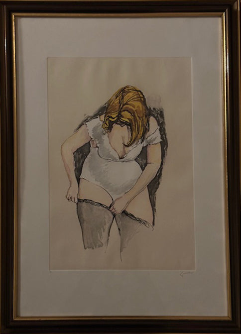 Renato Guttuso - Mujer con medias