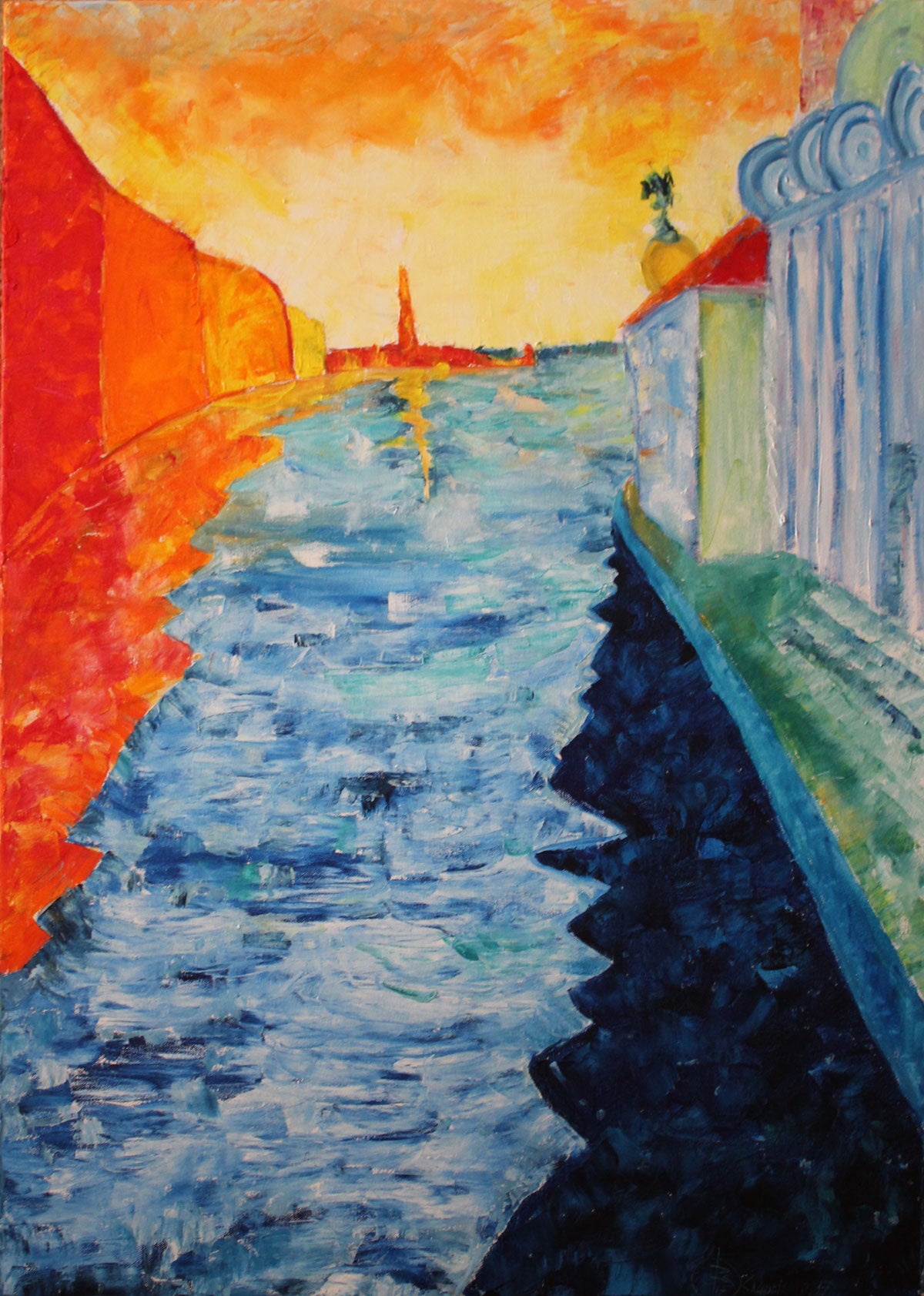 Giuseppe Saccomani - Arrivando in bacino di Venezia