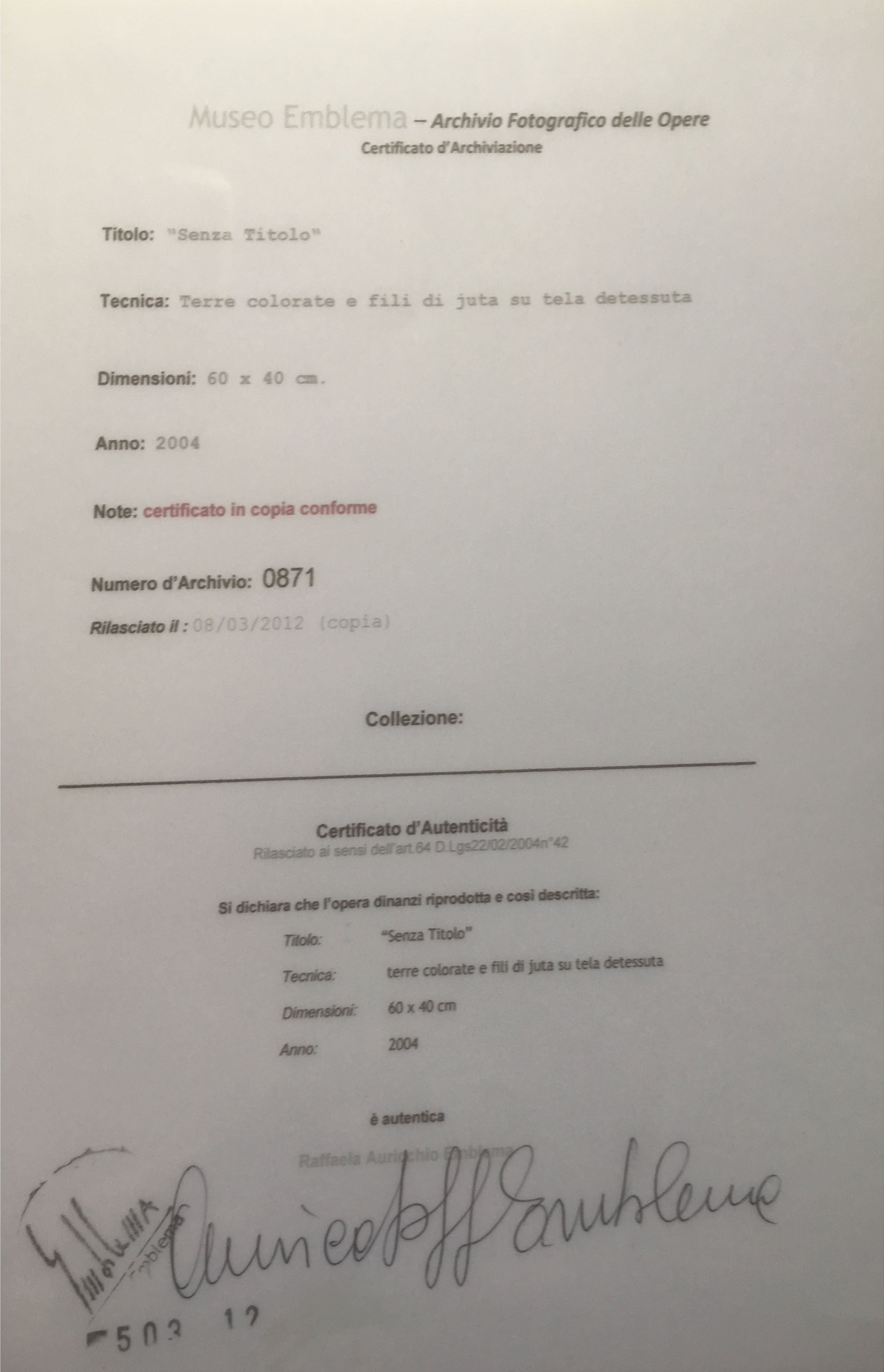 Salvatore Emblema - Senza titolo