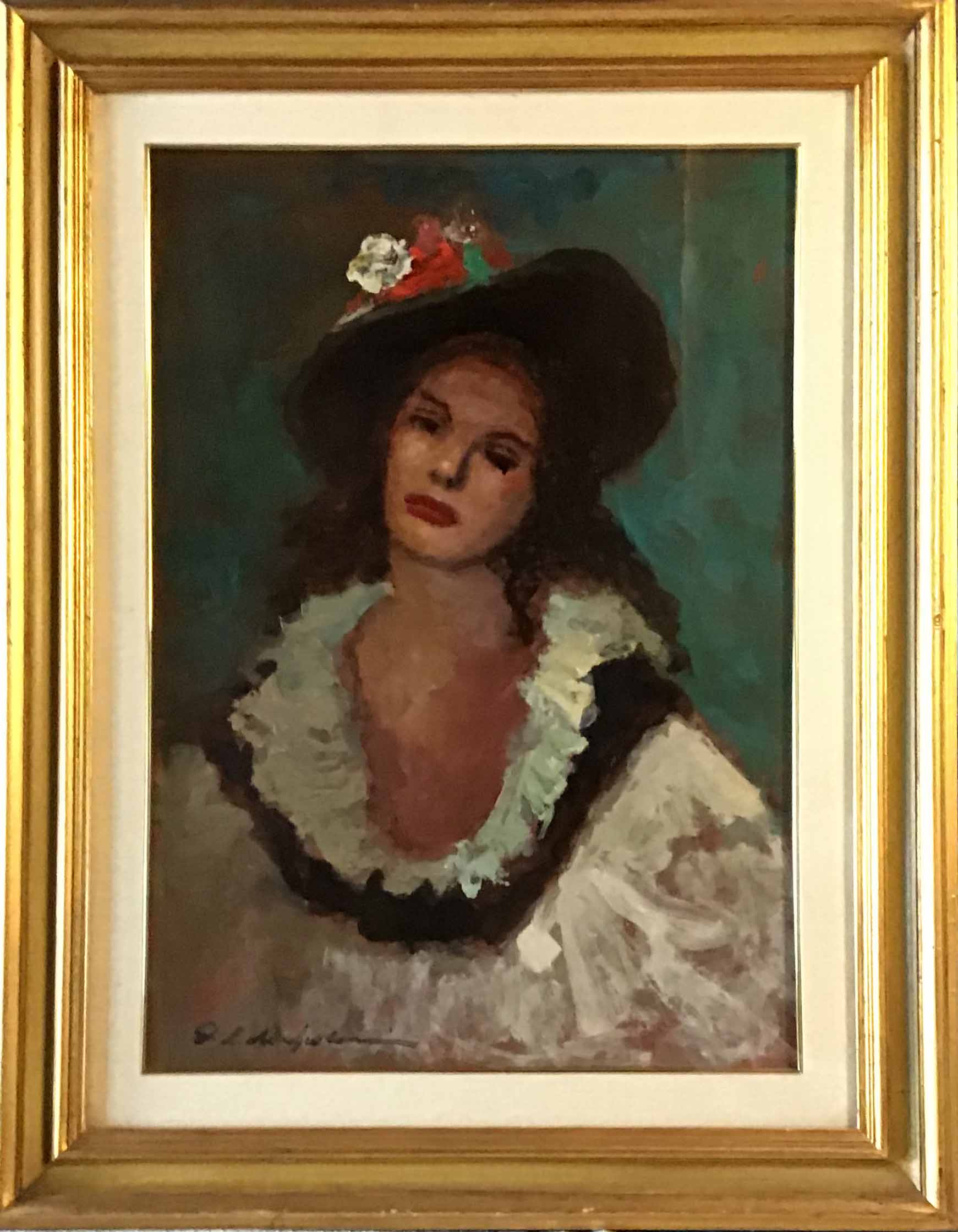 Osman Lorenzo De Scolari - Figura con cappello