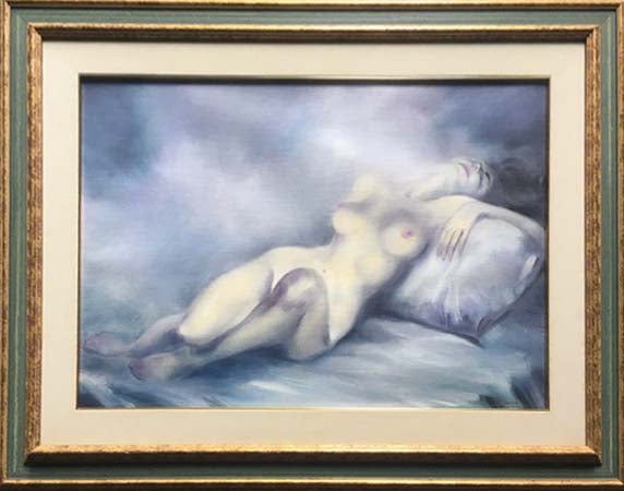 Nudo figurativo, olio su tela di Marcello Cassinari Vettor