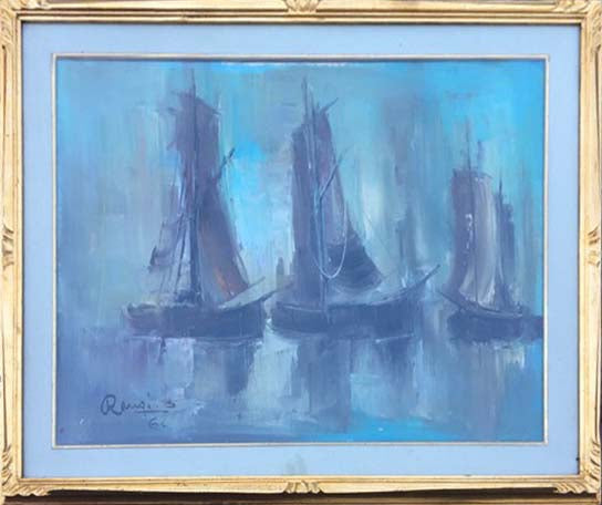Opera figurativa a olio su tela di Sergio Raugi