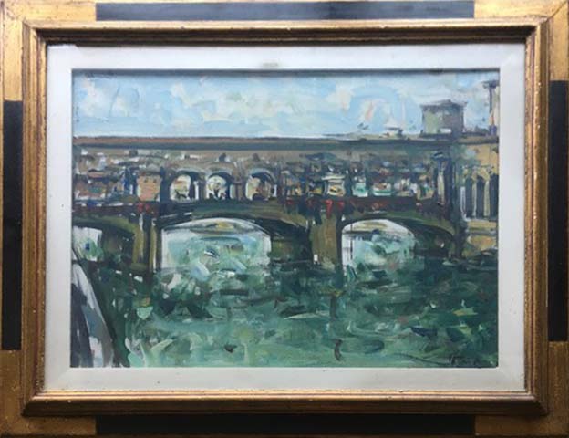 Ponte vecchio - Olio su tela - Pregno