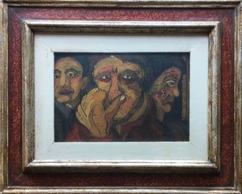 Figure - Olio su cartone - Beppe Serafini