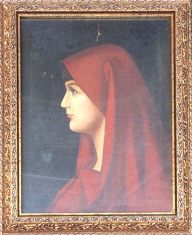 Copia del ritratto di Danta Fabiola di Jean-Jacques Henner - Grafica d'arte - Anonimo