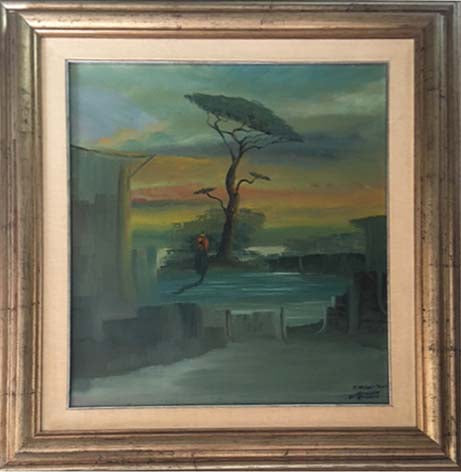 Pino solitario - Olio su tela - Moreno Morelli