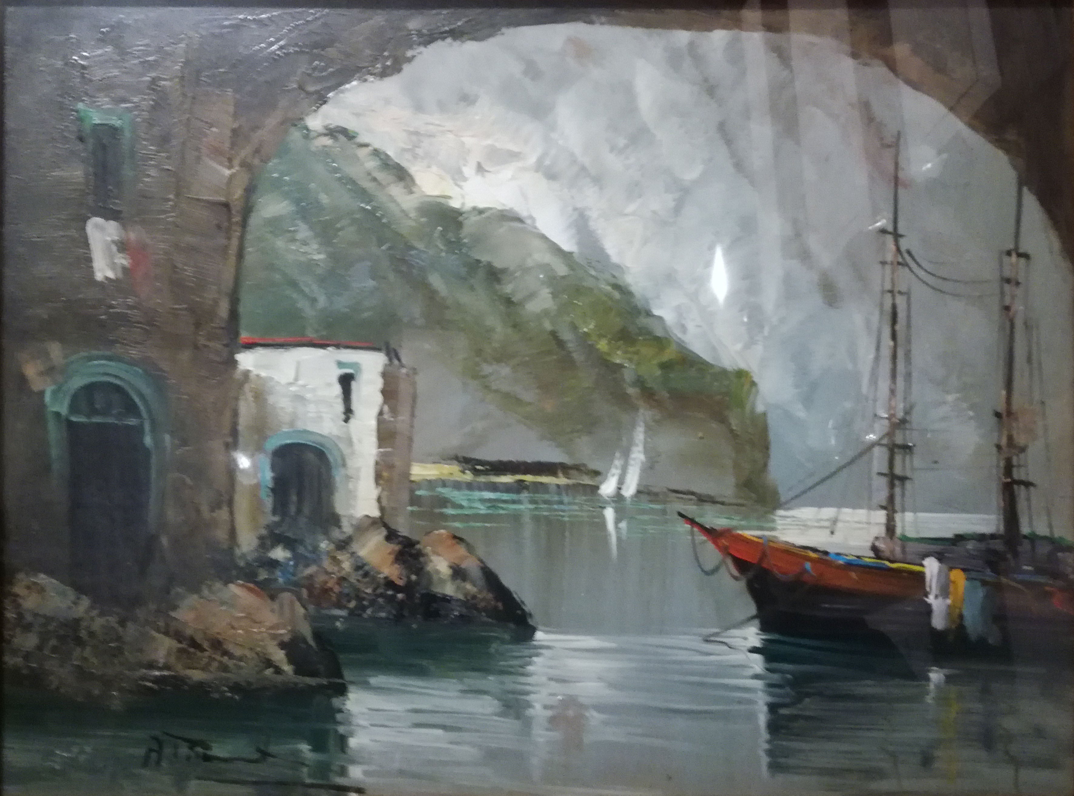 Artista desconocido - Barco en rojo