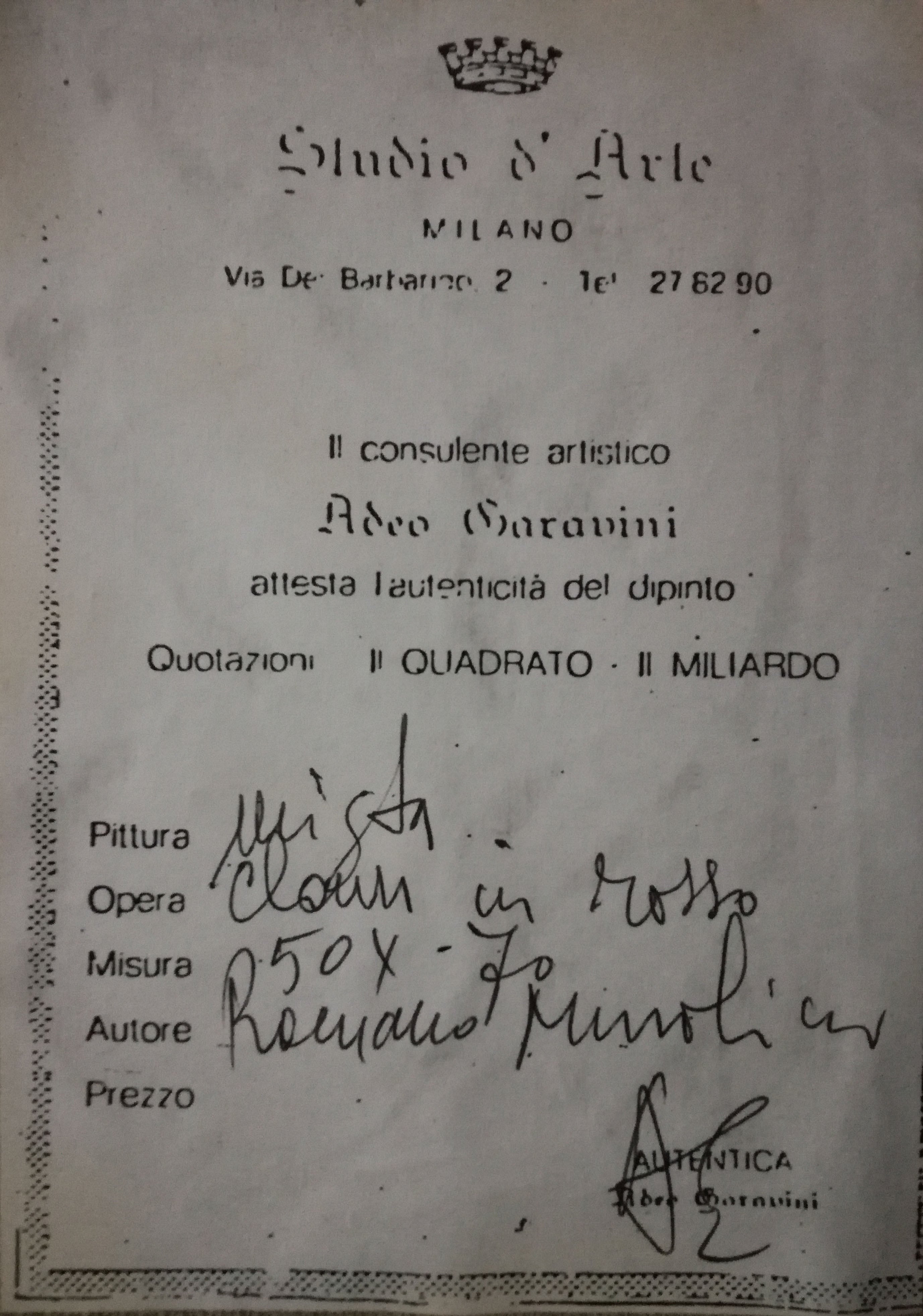 Romano Mussolini - Clown in rosso