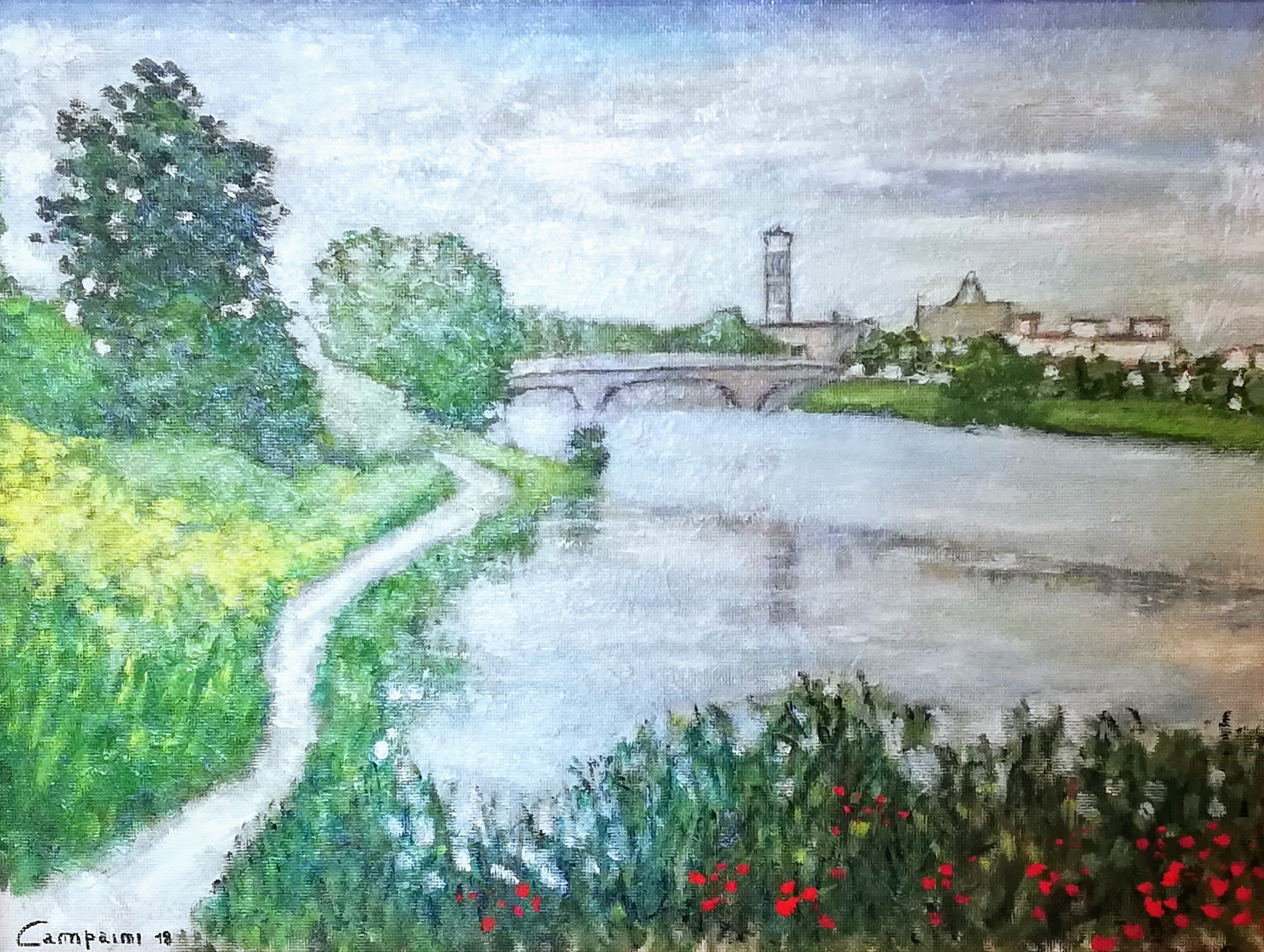 Luca Campaini - Veduta del Bisenzio a Prato