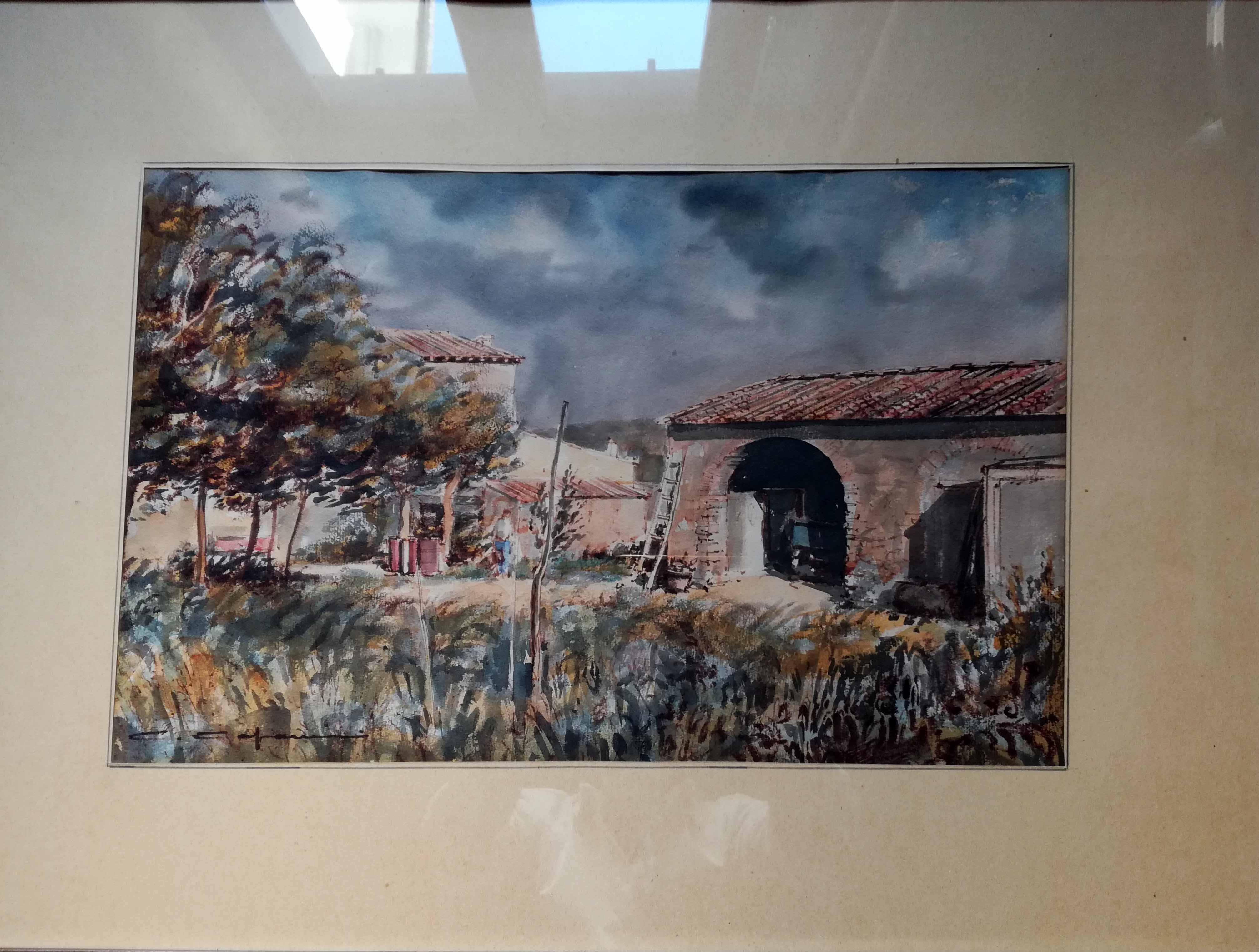 Carlo Capanni - Cortile casa colonica