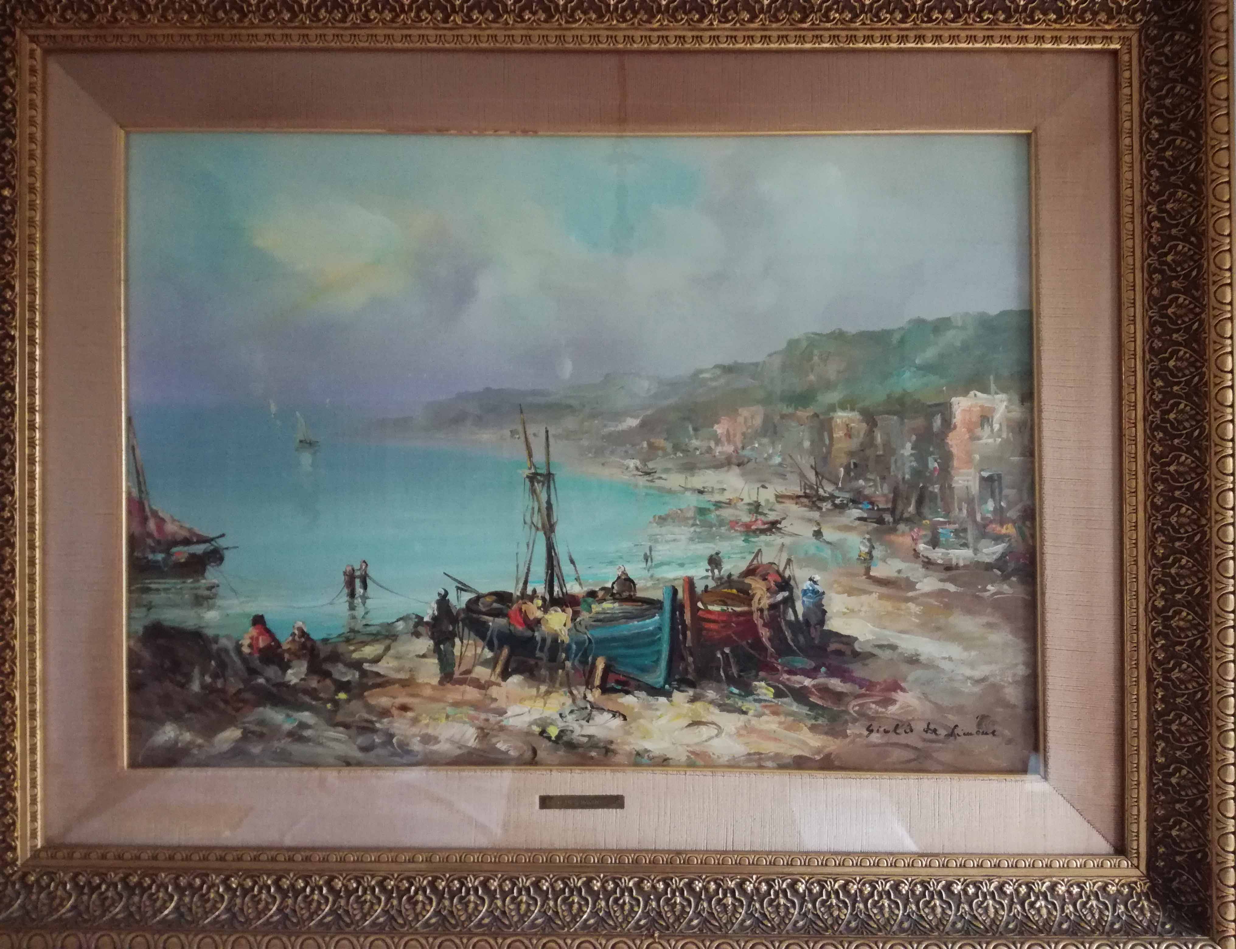Giulio De Simone - Barche con pescatori