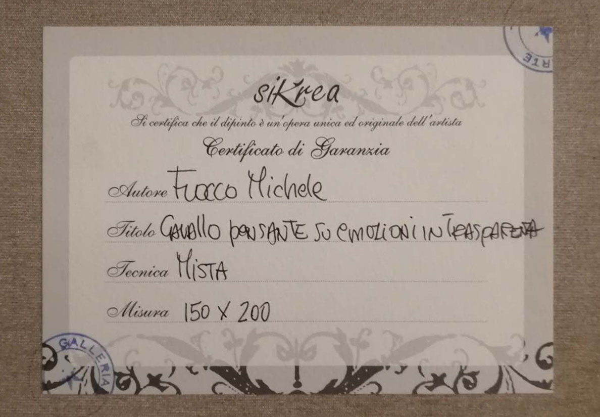 Michele Fiocco - Cavallo pensante su emozioni in trasparenza