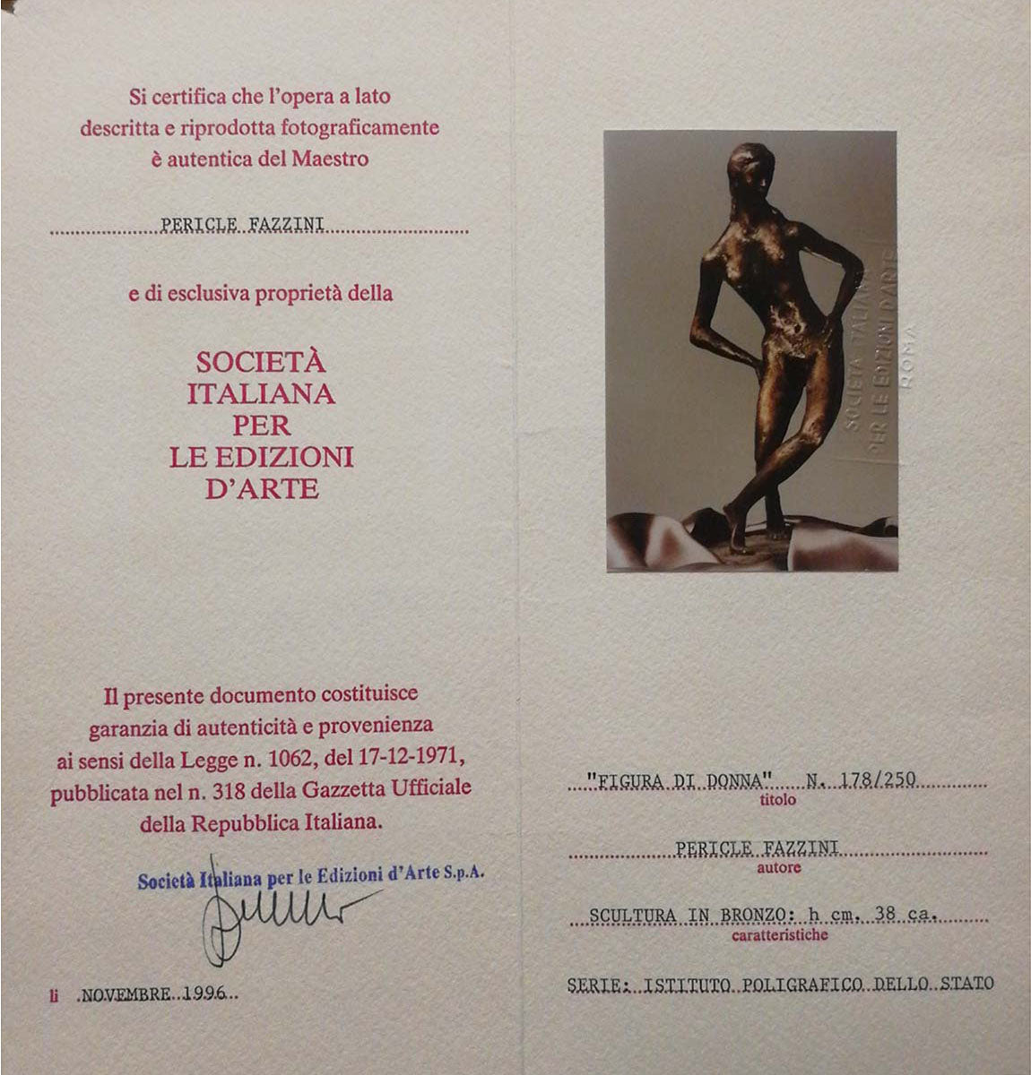 Pericle Fazzini - Figura di donna