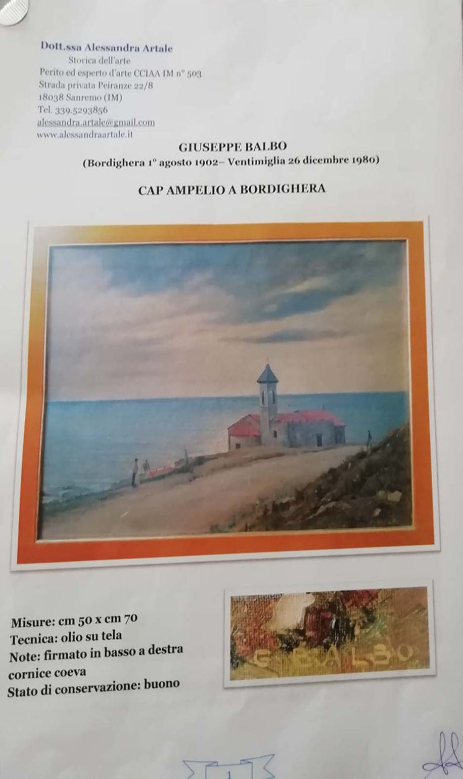 Giuseppe Balbo - Cap Ampelio a Bordighera