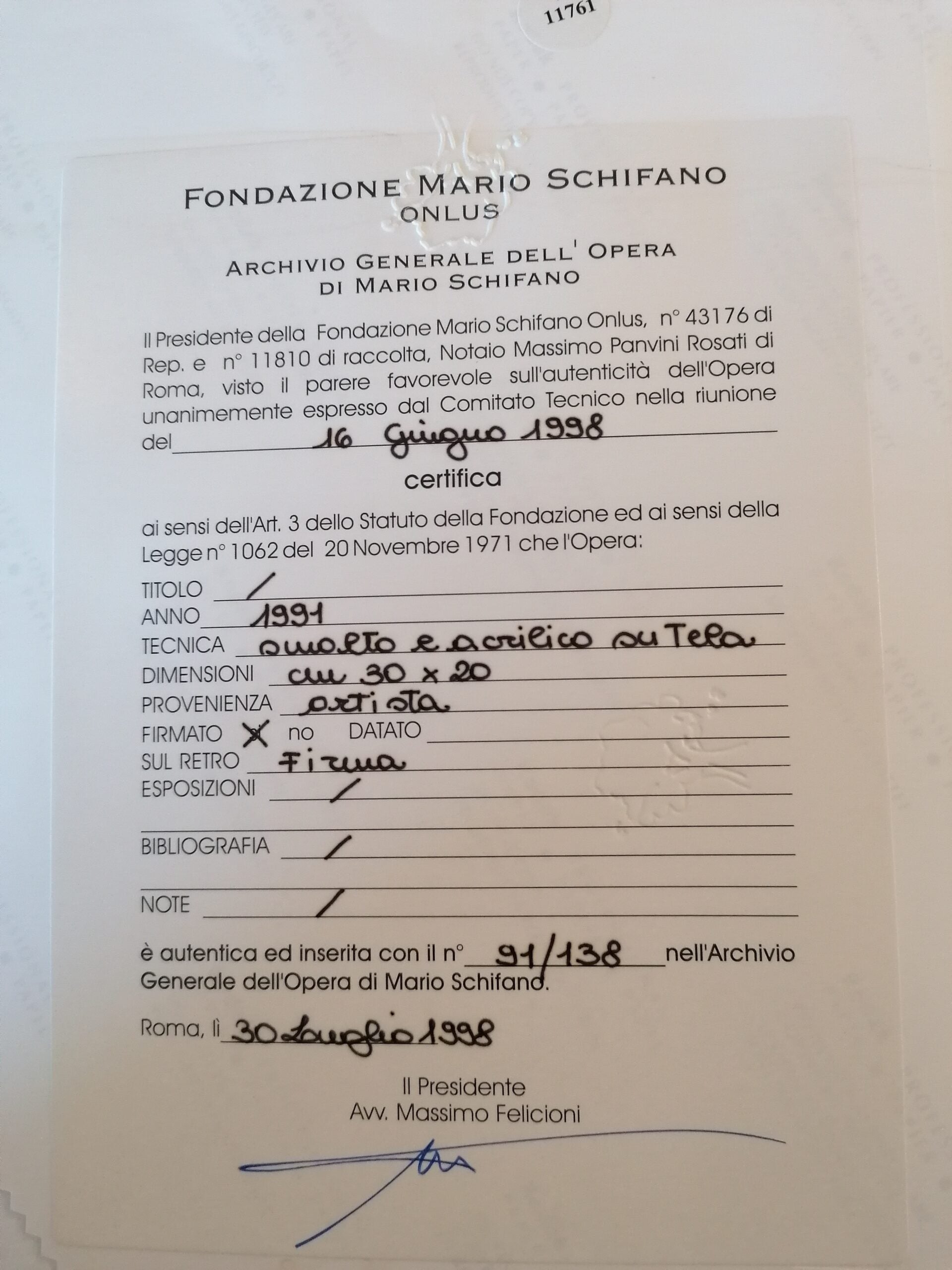 Mario Schifano - Senza titolo