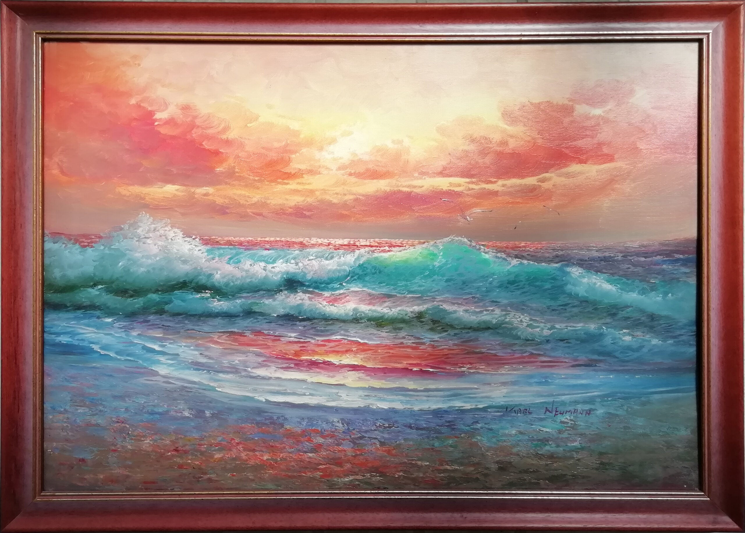 Karl Neumann - Atardecer en el mar