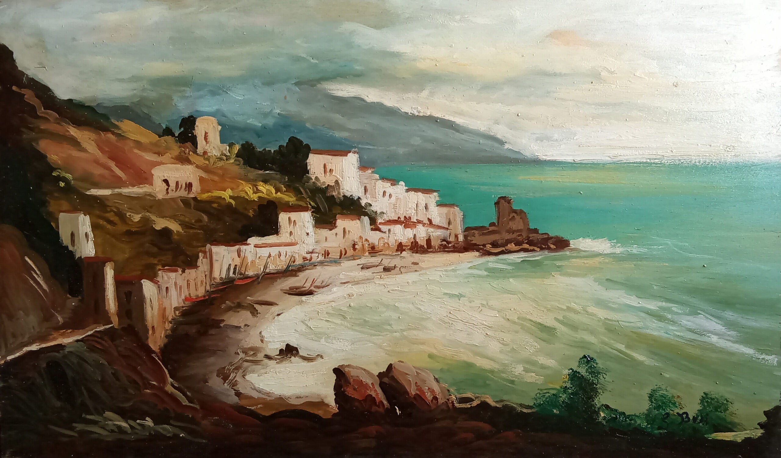 Busi - Tormenta en el Golfo de Amalfi (por Giacinto Gigante)