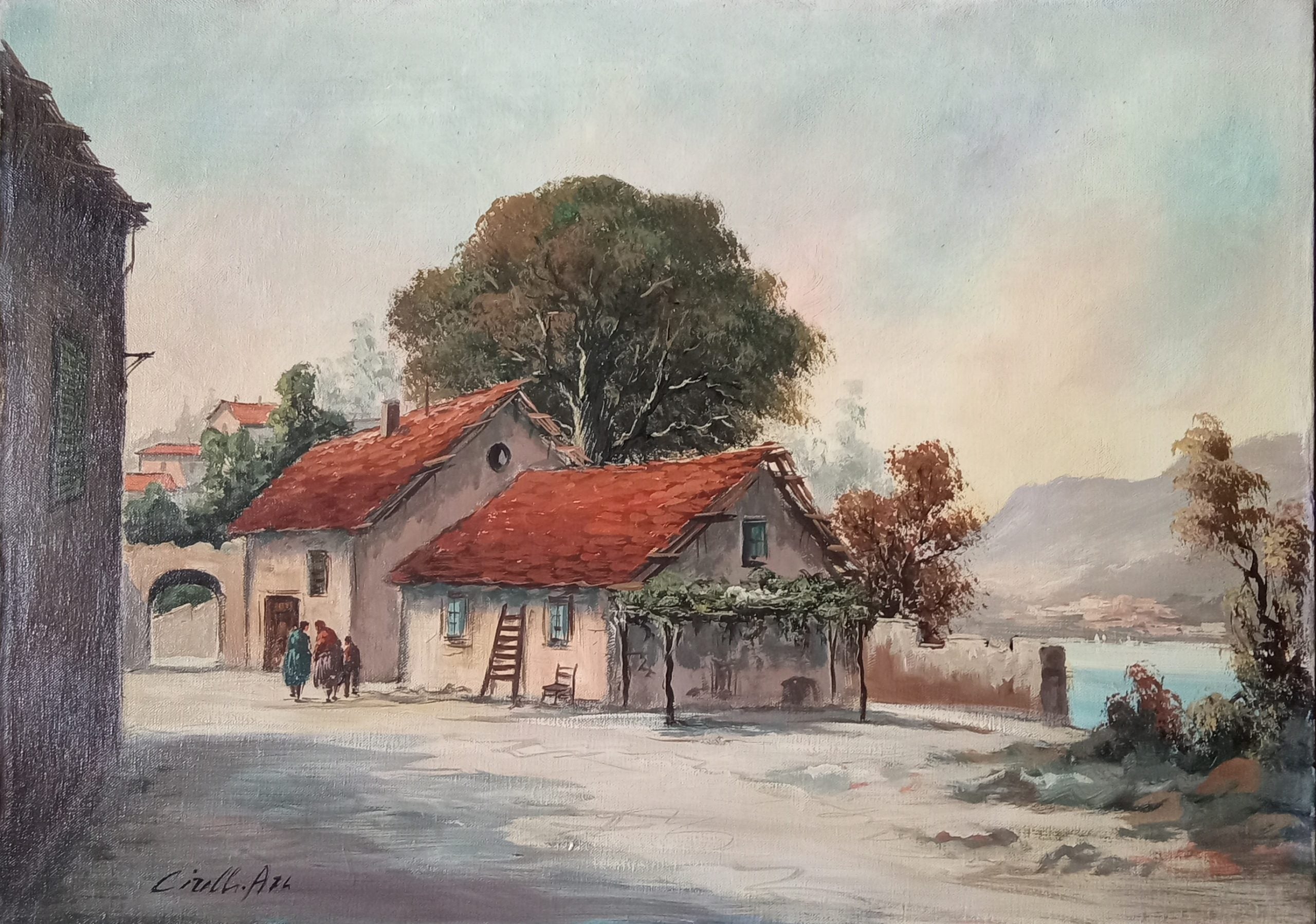 Antonio Cirelli - Case sul lago di Nemi