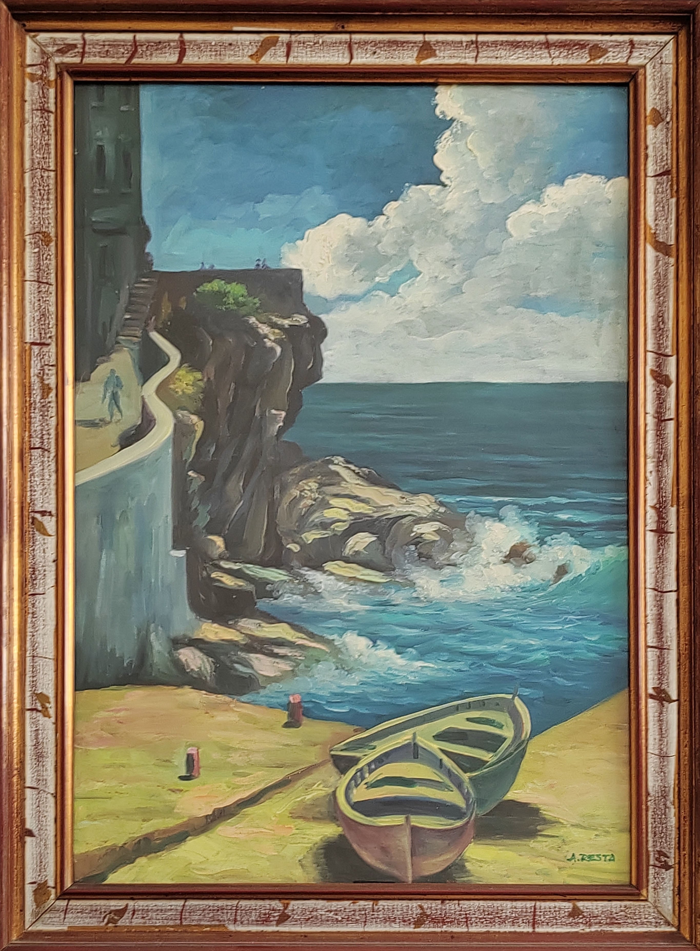 A. Cresta - Senza titolo (paesaggio marino)