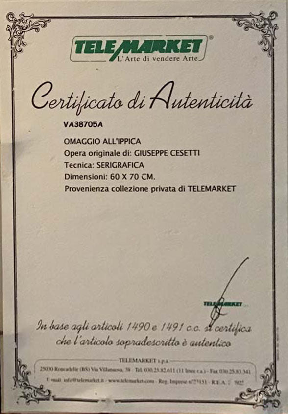 Giuseppe Cesetti - Omaggio all'ippica