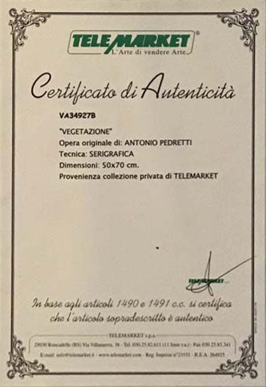 Antonio Pedretti - Vegetazione