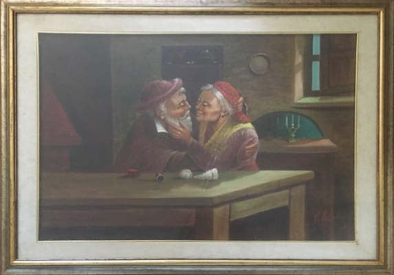Personaggi - Olio su tela - V. Castaldo