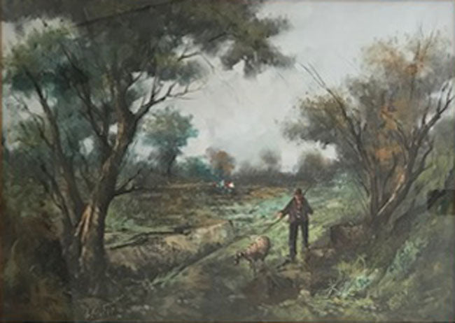 Raffaele Maietta - Paesaggio con cacciatore