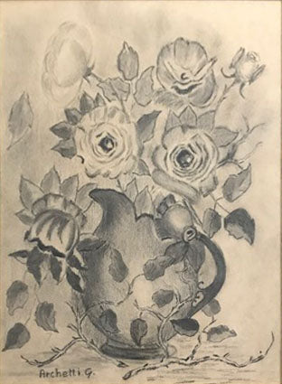 G. Archetti - Jarrón de flores
