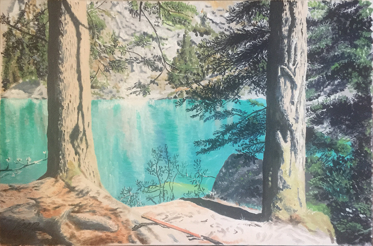 Getulio Cenci - Passeggiando sul lago di Braies