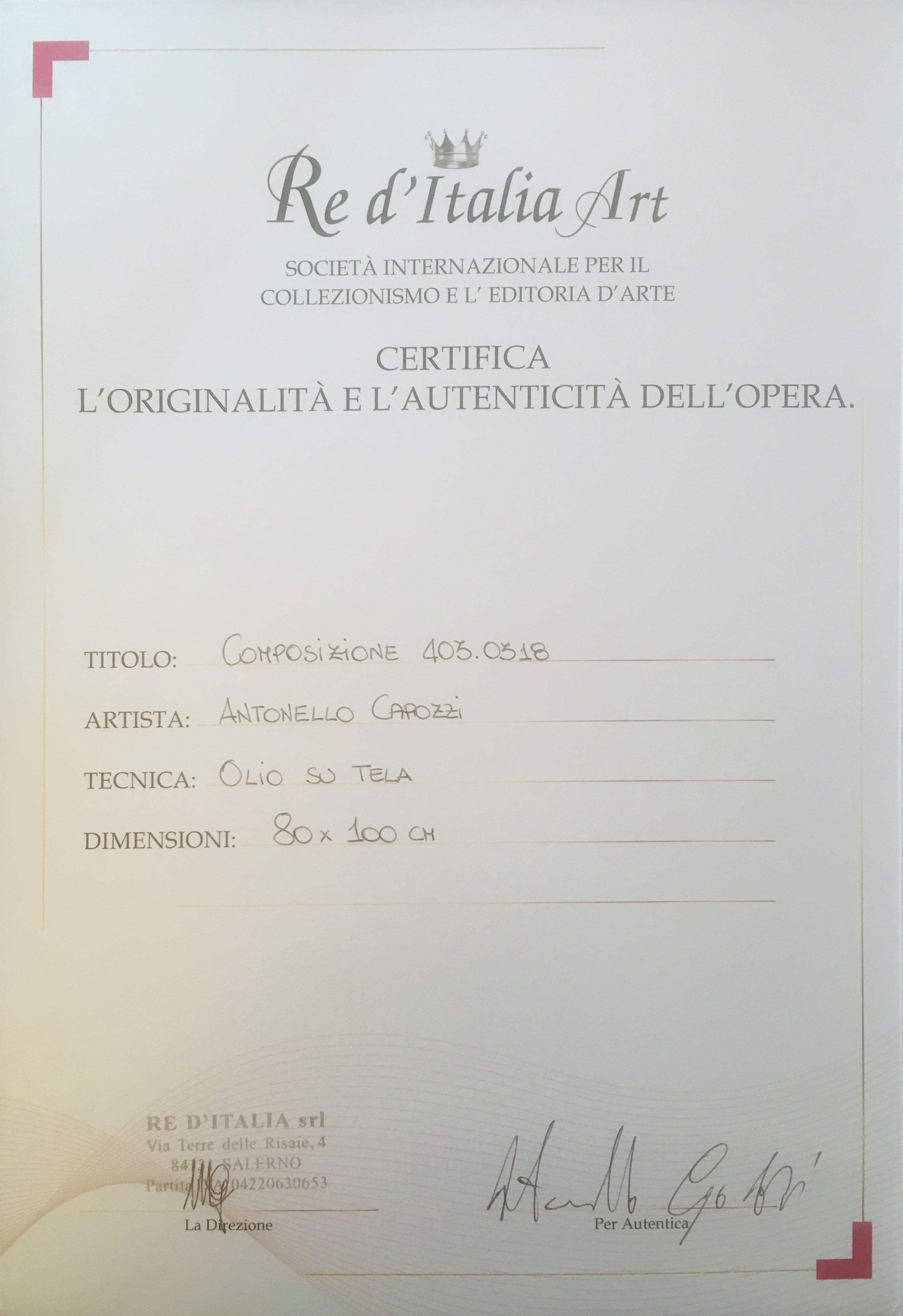 Antonello Capozzi - Composizione 403.0318