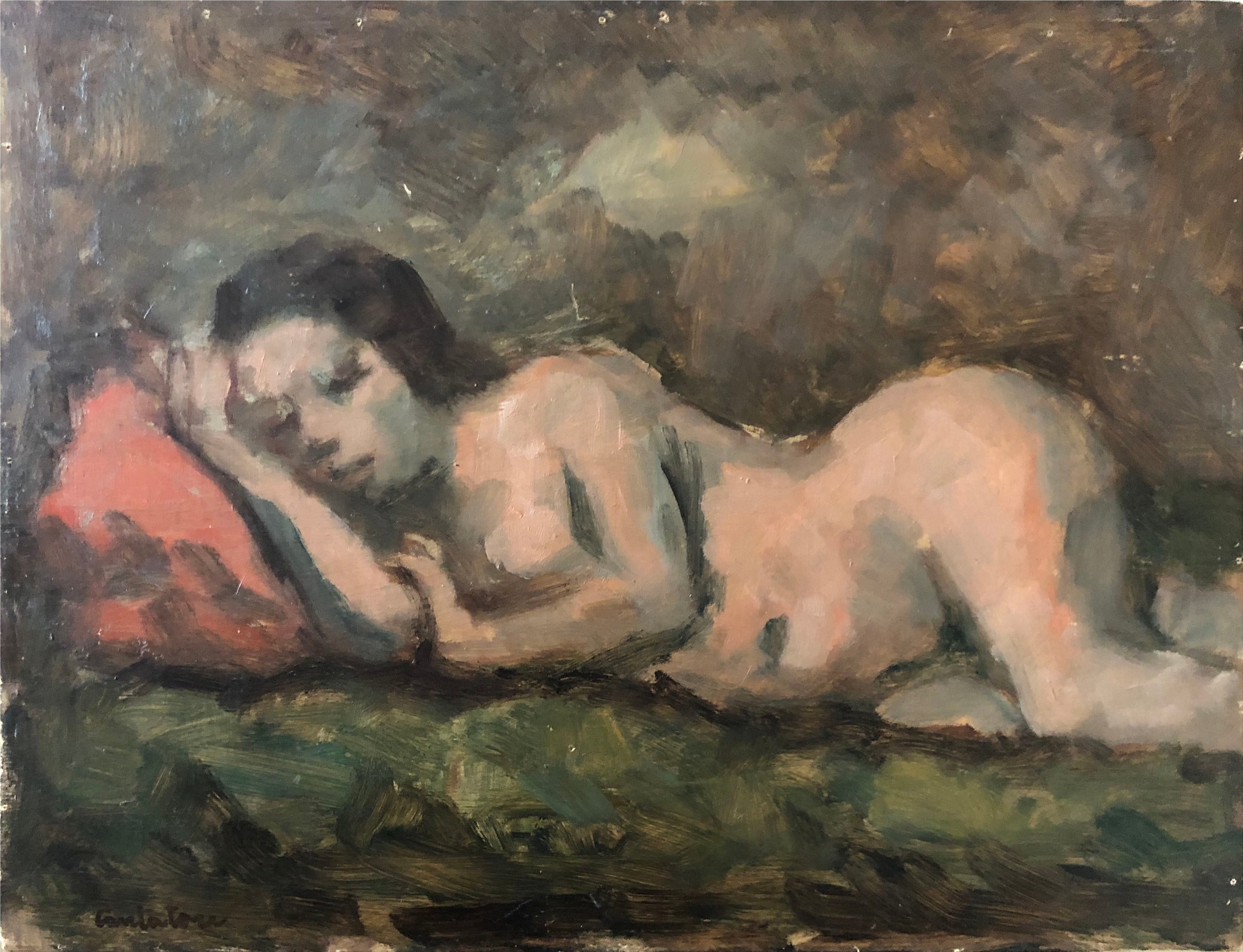 Domenico Cantatore - Ritratto di donna distesa