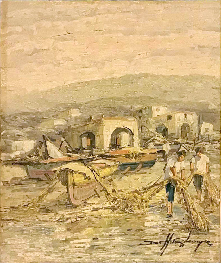 Leonzio De Mitri - Fishermen at Work
