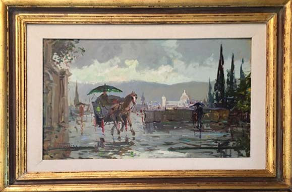 Panorama a Firenze - Olio su tela - Mario Poggiali