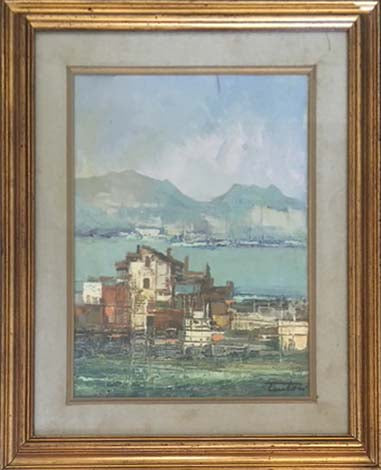 Case sul lago – Olio su tela – Bruno Tintori