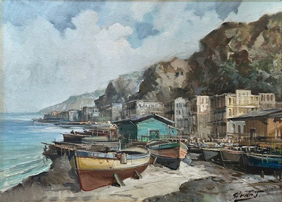 Silvestri - Sin título (Paisaje con barcos)