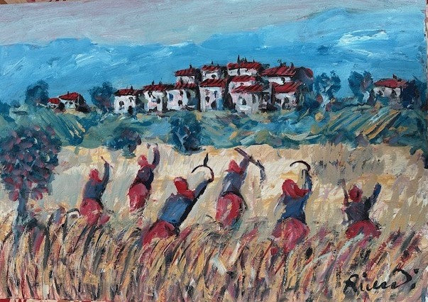 Atribuible a Carlo Riccardi - Sin título (Campesinos trabajando)