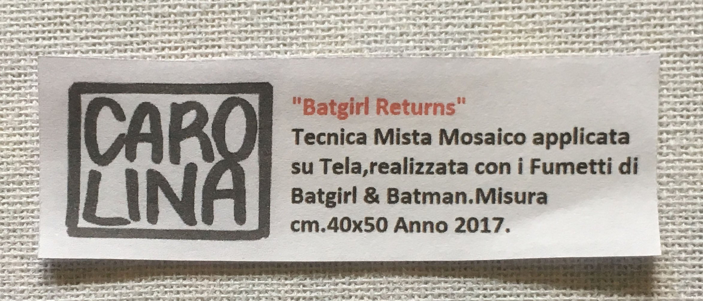 Carolina Art Design - Batgirl Returns