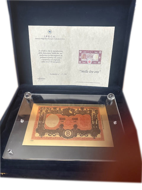 One Thousand Lire Gold Coin - IPECA (European Polygraphic Institute of Culture and Art)