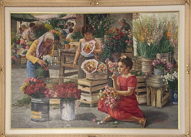 Ruggero Pasquarelli - Bambina con fiori