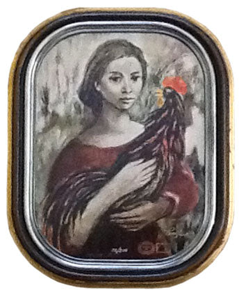 Domenico Purificato - Ragazza con gallo