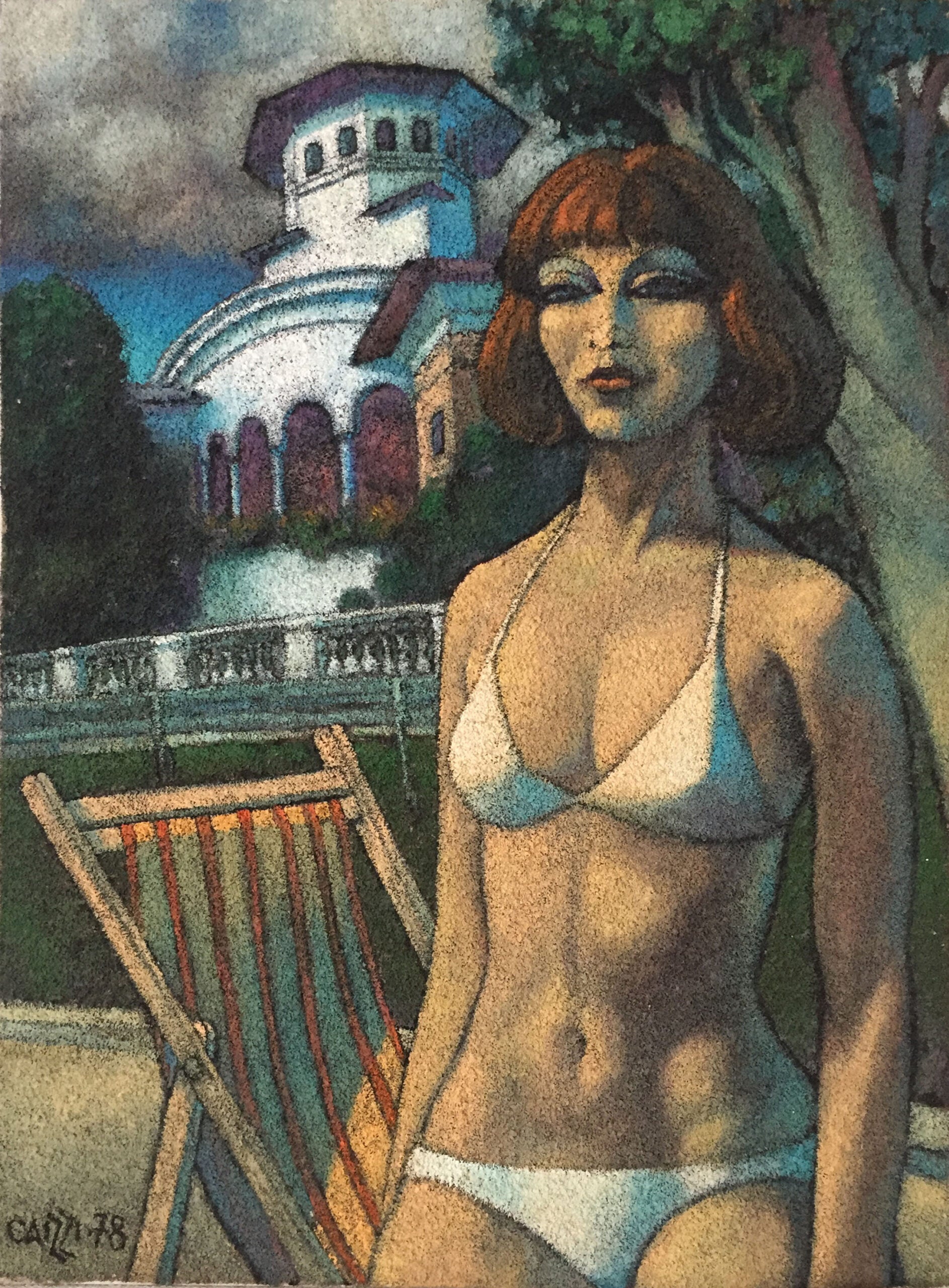 Gino Caizzi - Villa serafini, la bagnante
