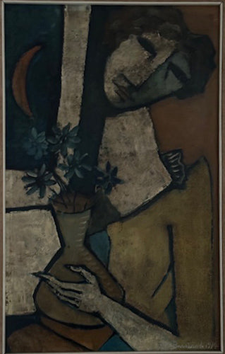 Bruno Landi -Senza titolo (Donna con vaso)